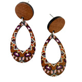Pastel Kaleidoscope Oval Timber Drops