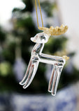 Glass Reindeer Ornament